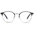 2.5 NVG Computer Glasses Black Gold Round Eyeglasses